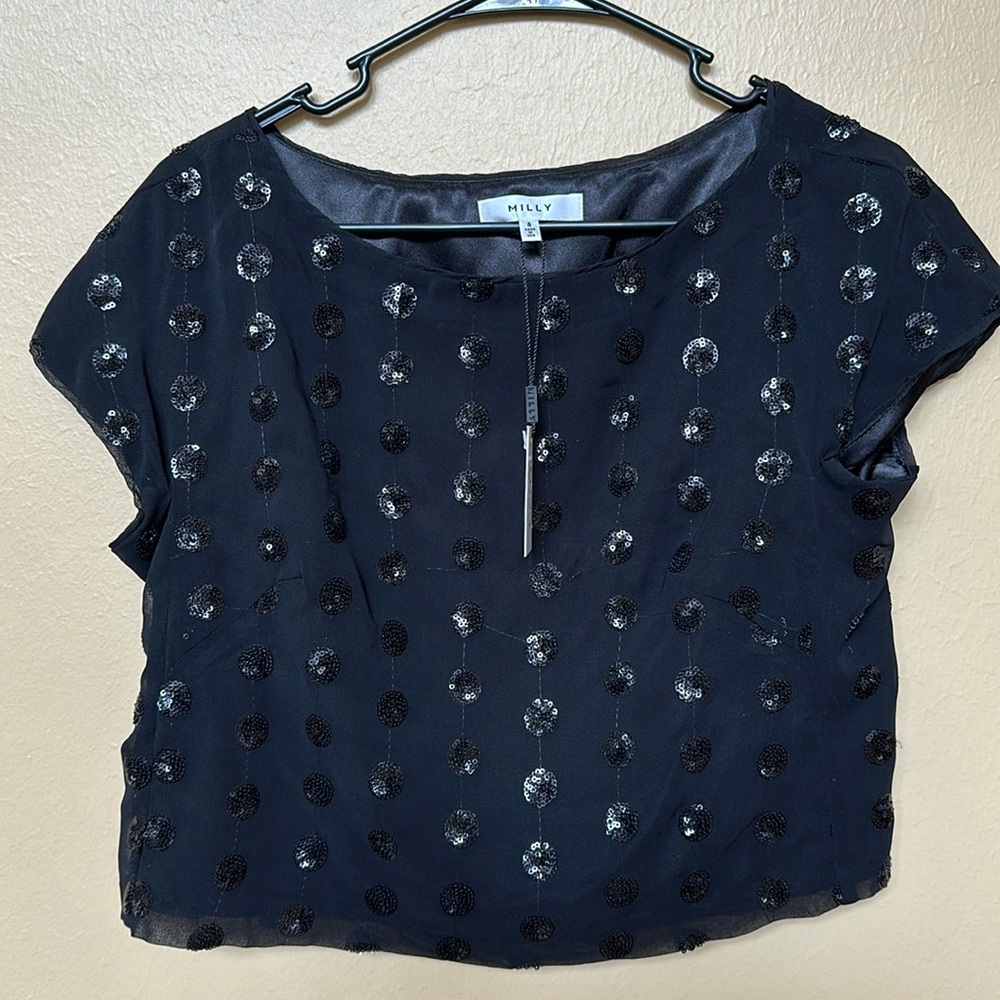 Evening black blouse